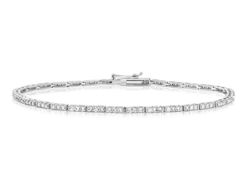 Triple Diamond Tennis Bracelet