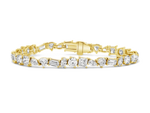 Load image into Gallery viewer, LAB Diamond Tennis Bracelet with Mixed Fancy Cuts
