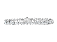 Load image into Gallery viewer, LAB Round and Pear Diamond Tennis Bracelet
