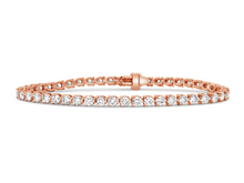 Load image into Gallery viewer, LAB 3 Prongs Diamond Tennis Bracelet
