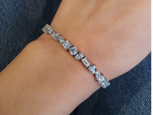 Load image into Gallery viewer, LAB Diamond Tennis Bracelet with Mixed Fancy Cuts
