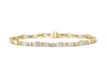 Load image into Gallery viewer, LAB Tri-Shape Diamond Tennis Bracelet
