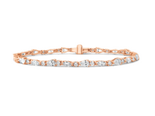 Load image into Gallery viewer, LAB Tri-Shape Diamond Tennis Bracelet
