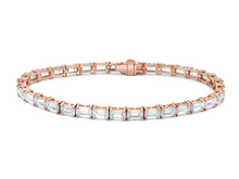 Load image into Gallery viewer, LAB Emerald-Cut Diamond Tennis Bracelet
