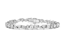 Load image into Gallery viewer, LAB Diamond Tennis Bracelet with Mixed Fancy Cuts
